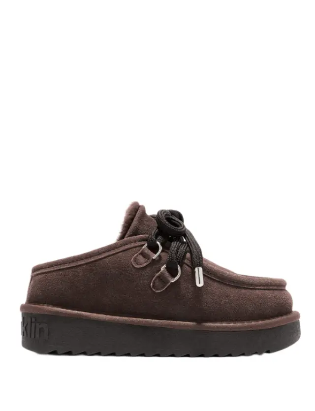 Παντόφλες με Γούνα D.Franklin Nordic Clog DFSH375005-CHOC Καφέ - 36