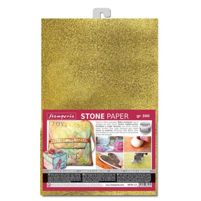 Χαρτί Stamperia Stone Paper Gold - A4 21x29.7cm