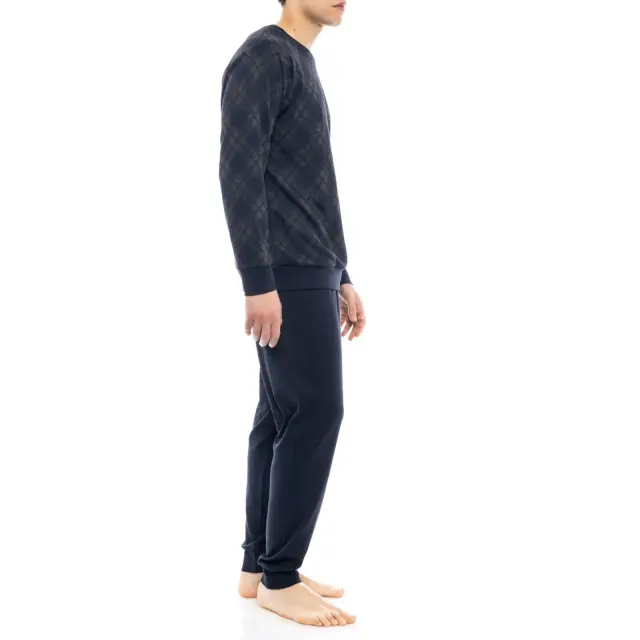 Ανδρική πιτζάμα Homewear Grey Blue Jaquard W-M655 Ulisse 3