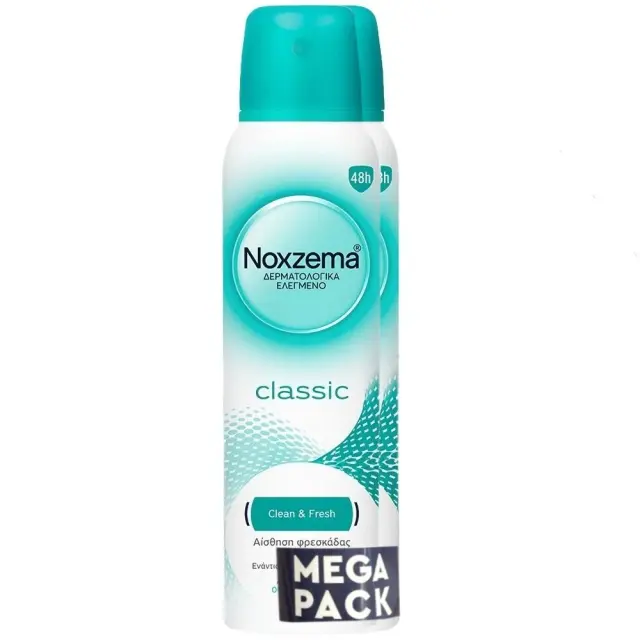 NOXZEMA Promo Classic Antiperspirant Clean & Fresh Spray 300ml (2x150ml)