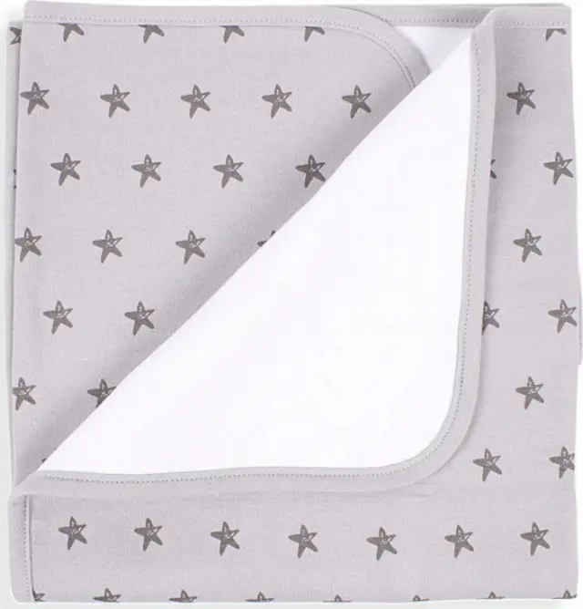 Interbaby Κουβέρτα Αγκαλιάς Και Λίκνου 80*110cm Estrella Grey 98042
