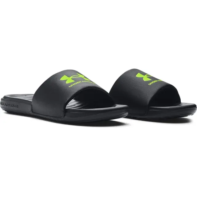 Under Armour Ansa Fix Slides (3023761-007) - Μαύρο-Λαχανί - 41 3
