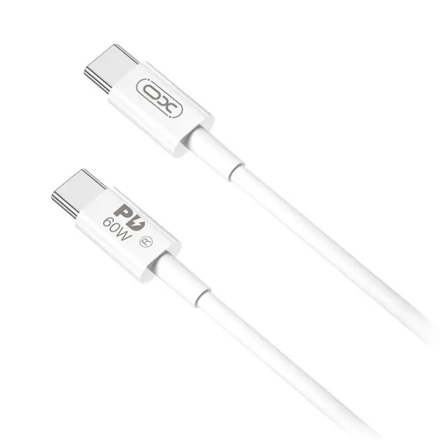 Καλώδιο USB High-Speed Τype-C αρσ. - USB Type-C αρσ. 60W, 1.00m σε λευκό χρώμα