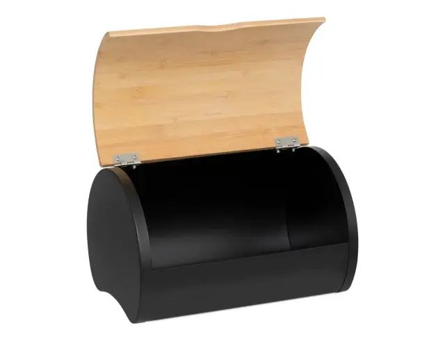 Ψωμιέρα 5five με καπάκι και διαστάσεις 32x20.5x24cm - Black 203099 2