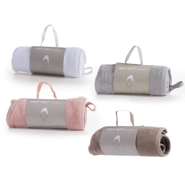 Πετσέτες Μαλλιών 61x24 Nef-Nef Homeware Sandy Mocca 2