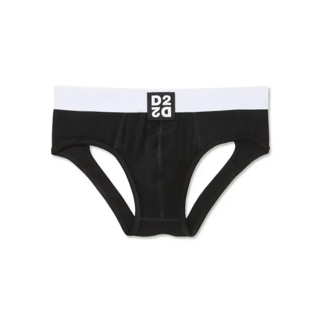 DSQUARED2 Ανδρικό Εσώρουχο Jockstrap Mirrored Logo, Χρώμα Μαύρο