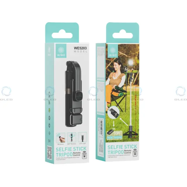 Ikrea WE5203 Selfie Stick Tripod Remote Control