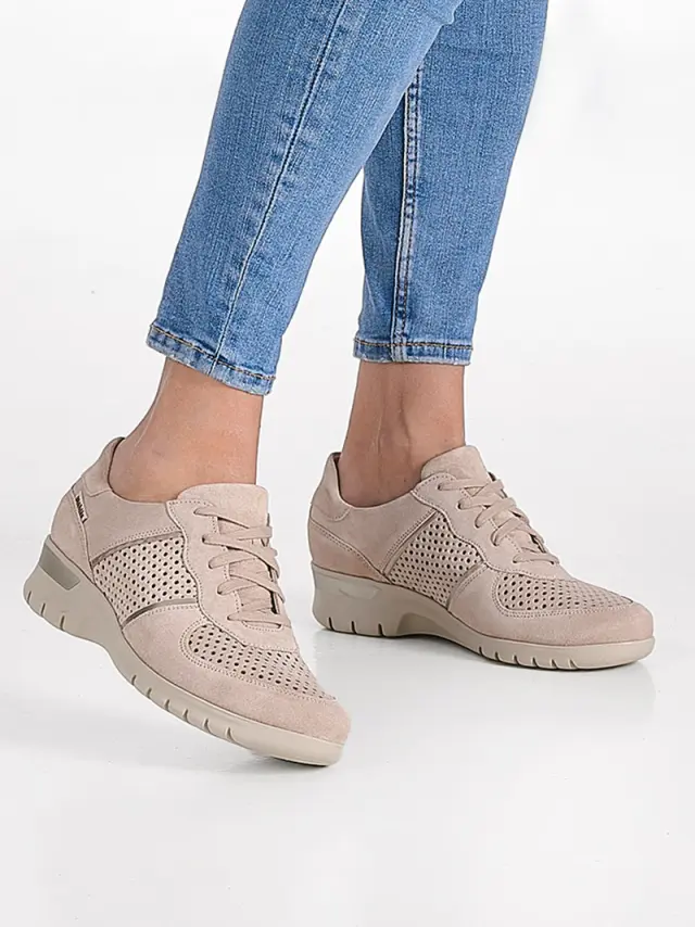 Mephisto Sneakers Γυναικείο δέρμα Nubuck Μπεζ MEP/MANON PERF L/SAND - 37 2