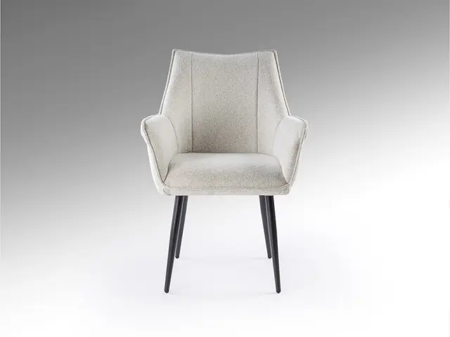 Sima Καρέκλα Τραπεζαρίας Off White Με Μαύρα Μεταλλικά Πόδια Άσπρο Μαύρο 3