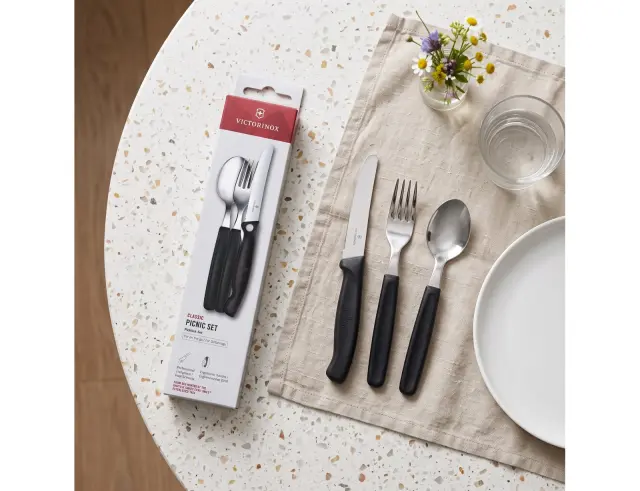 Σετ Μαχαιροπίρουνα Victorinox Swiss Classic - Black - 3 τεμάχια6.7193.3F