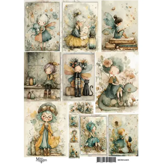 Ριζόχαρτο Maja's Memories, 22.5x32cm, Νεραϊδένια κοριτσάκια, MDRA4405