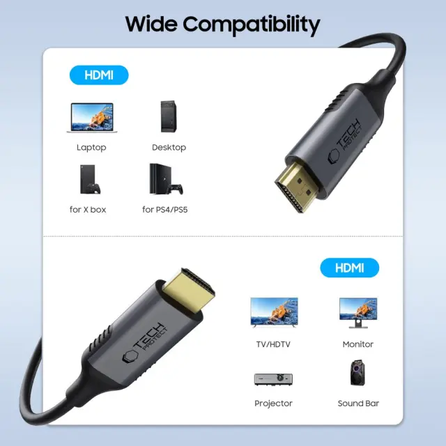 TECH-PROTECT ULTRABOOST CABLE HDMI TO HDMI 2.1 4K 120HZ / 8K 60HZ 200CM BLACK 2