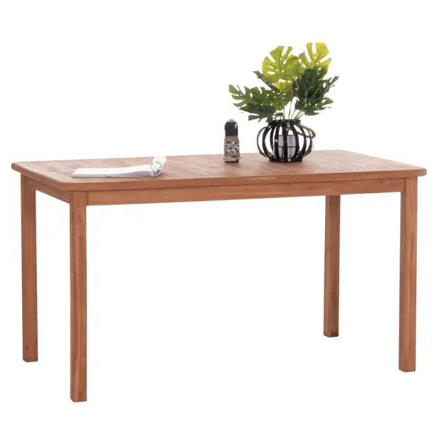 Τραπέζι ορθογώνιο Presscot ξύλο TEAK--φυσικό 140x80x76 εκ.