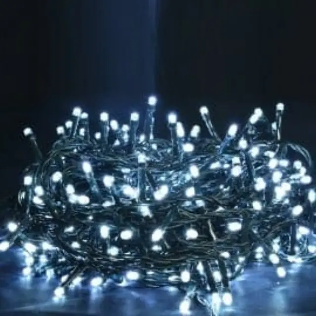 700 LED σε σειρά με πρόγραμμα πράσινο καλώδιο, θερμό λευκό
