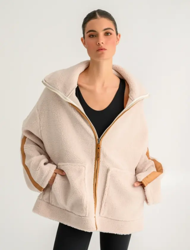 Body Talk Teddy Teddy Fleece Jacket – White 1262-907522 - L 2