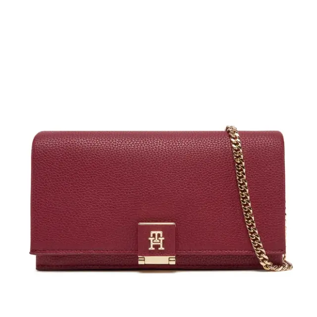 Γυναικεία Τσάντα Tommy Hilfiger Flap W/Chain AW0AW17403 XJS Κόκκινη Κόκκινο - One Size