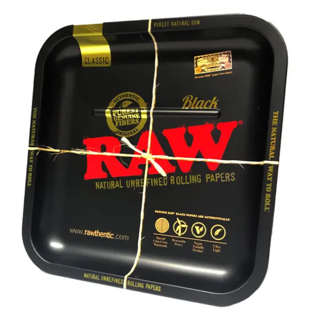Raw Rolling Tray Δίσκος Square Τετράγωνο Black (23x23cm) 3