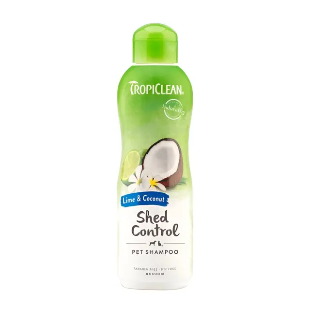 Tropiclean Shed Control Σαμπουάν Σκύλου & Γάτας Lime & Coconut 355ml Μονόχρωμο
