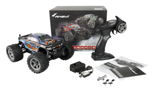 AMEWI M-Land Τηλεκατευθυνόμενο Monster Truck 4x4 1:16 έως 48 km/h Μπλε 22623 2