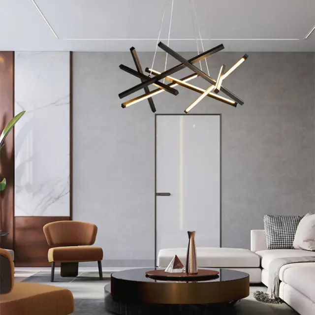 Φωτιστικό οροφής Luminis pakoworld led μέταλλο μαύρο 85x85x40εκ 2