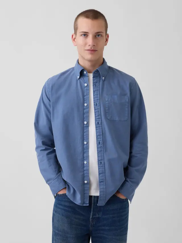 Ανδρικό Πουκάμισο Oxford BLUE