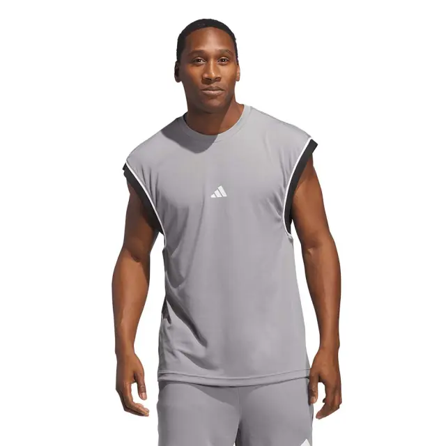 adidas Performance Men's Badge Of Sports Basketball All-World Tank Γκρι JN4723 (adidas Performance) - XLarge