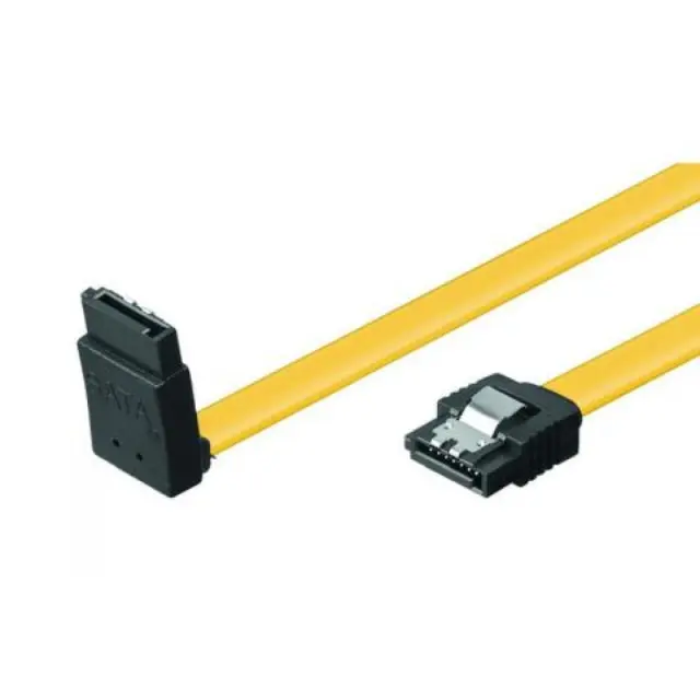 Καλώδιο sata Powertech CAB-W027 0,2m L-type 90° yellow/black
