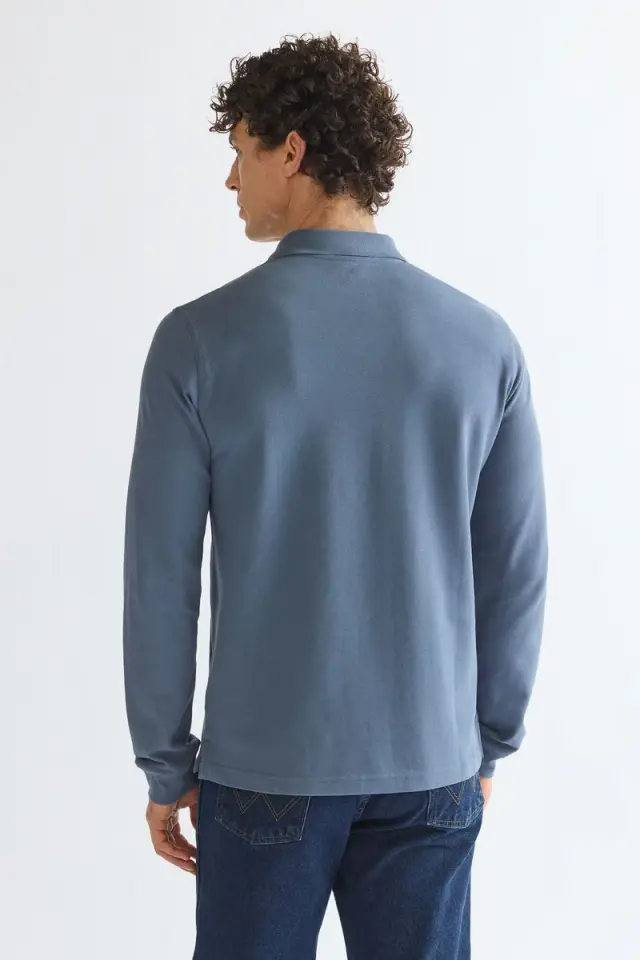 Wrangler Ανδρική Pique Polo Mπλούζα 112386874 – Bering Sea - XXL 2