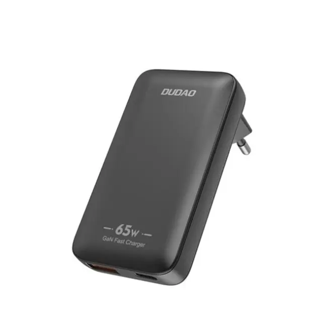 Dudao Φορτιστής A65Q 65W GaN USB-A / USB-C PD Ultra-Thin EU / US Black