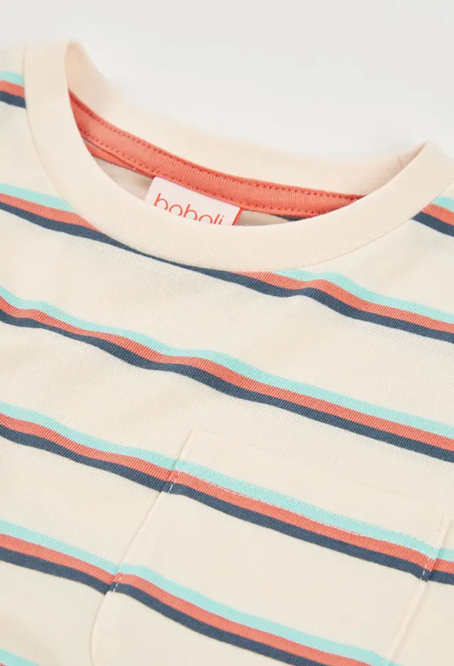 Boboli Knit t-shirt ριγέ για αγόρι 523044-9865 3