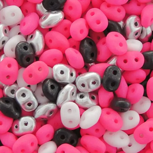 Χάντρα Superduo - Mix Diva Pink - 2.5x5mm ~10gr
