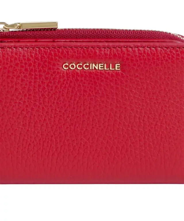 Coccinelle - Γυναικείο Πορτοφόλι Metallic Soft Small E2MW511D101-R02 Κόκκινο 3