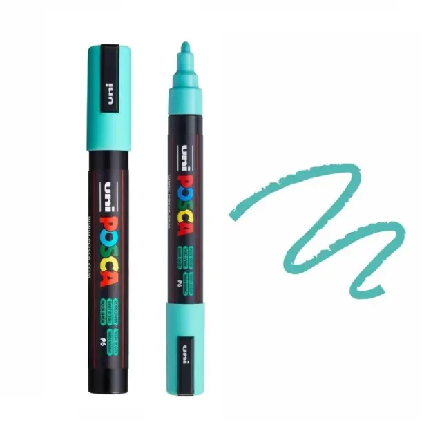 Μαρκαδόρος Σχεδίου Uni Posca PC-5M Medium με πάχος μύτης 1.8-2.5mm - Aqua GreenPC-5M(E) - AQUA