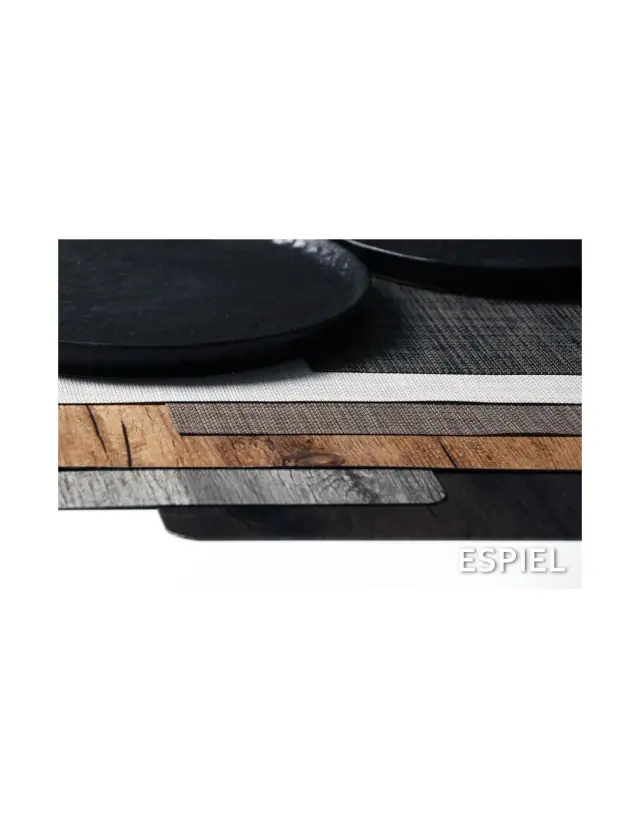 Σουπλά σετ/6 pvc καφέ ξύλο 45x30cm Espiel PUL103K6 2