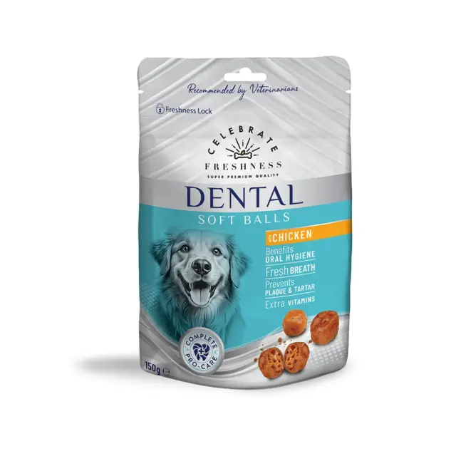 Celebrate Freshness Dental Soft Balls Chicken για Σκύλους 150gr Μονόχρωμο