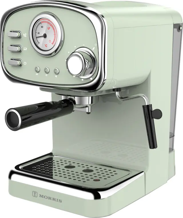 Morris R20807EMG Μηχανή Espresso 1100W Πίεσης 20bar Πράσινη