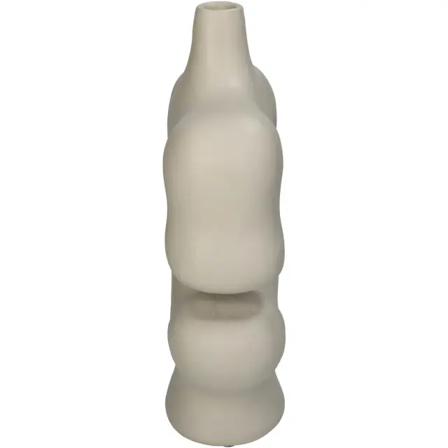 Βάζο Ακανόνιστο Ιβουάρ Polyresin 19x8.8x29.5cm 3