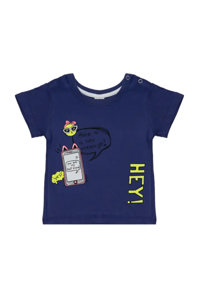 T-Shirt Baby Hey Μωβ Σκούρο