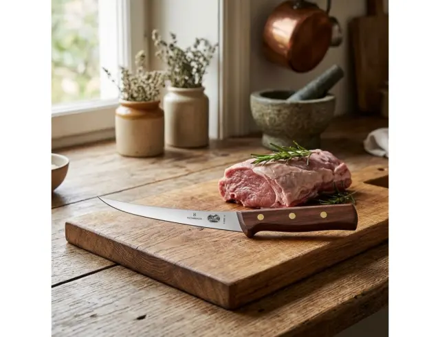 Μαχαίρι ξεκοκαλίσματος Victorinox με καμπύλη στενή λάμα, ξύλινη λαβή και μήκος λεπίδας 15cm5.6606.15
