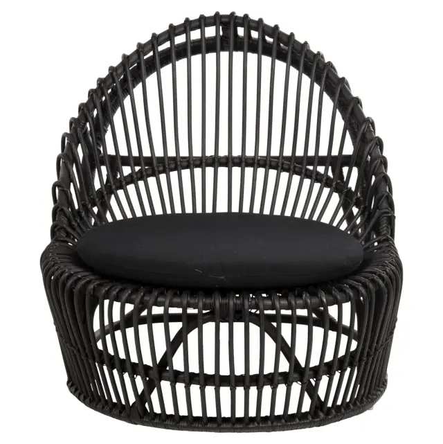 ΠΟΛΥΘΡΟΝΑ FB9840.03 ΦΥΣΙΚΟ RATTAN ΜΕ ΜΑΞΙΛΑΡΙ-ΜΑΥΡΟ 80x97x85Υεκ. 3