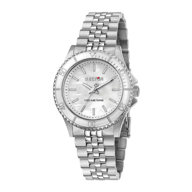 Sector 230, Just Time Watch for Women, Silver Metallic Bracelet R3253161527