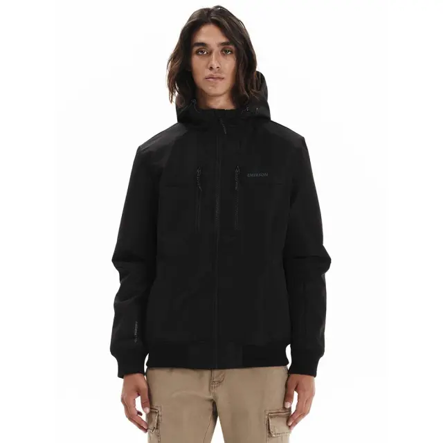 Emerson Hooded Bomber Jacket (252.EM10.31-Black) - Μαύρο