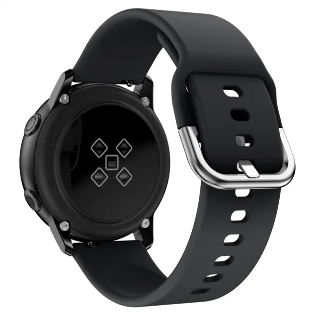 Λουράκι Σιλικόνης για Galaxy Watch Gear S2 Classic/ Gear Sport/ Galaxy Watch Active 2 (Fits all 20mm)- Black OEM