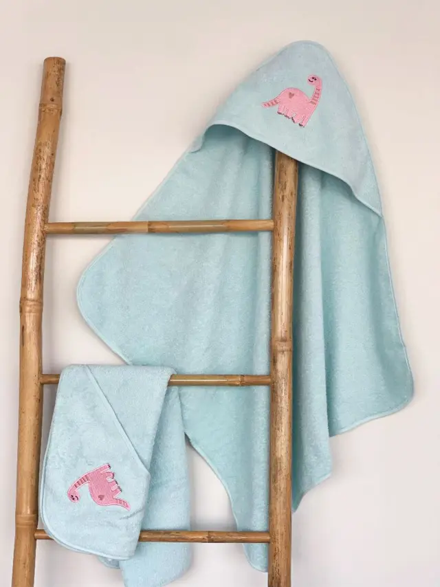 Fluffy Κεντητή Κάπα Light Blue 75x75 Sunshine