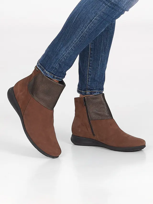 Mephisto Μποτάκια Γυναικείο δέρμα Nubuck Καφέ MEP/NONIE BROWN 2
