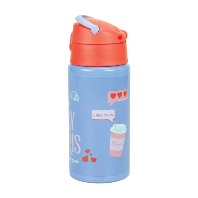 Παγούρι αλουμινίου με καλαμάκι Emily in Paris 500ml 3