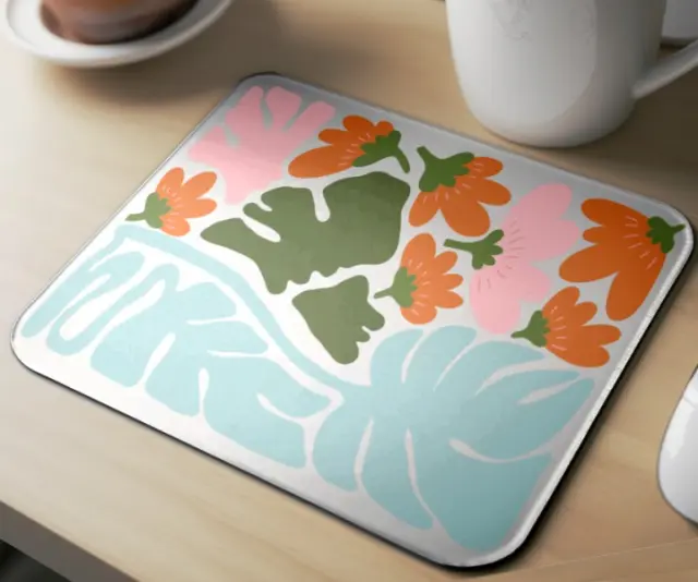 Mousepad ( flowers 70s , design-06 ) Διαστάσεις: 23cm(μήκος) x 20cm (ύψος) 2