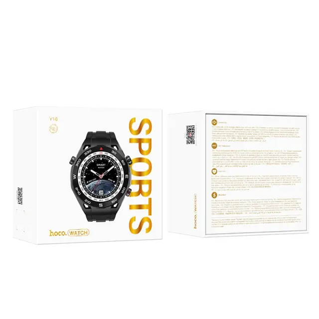Smartwatch Hoco Y16 IP67 IPS Οθόνη 1.39" 260mAh V5.1 με Δυνατότητα Κλήσεων Μαύρο 2