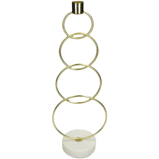 Κηροπήγιο Χρυσό Μέταλλο 13x8.5x36cm