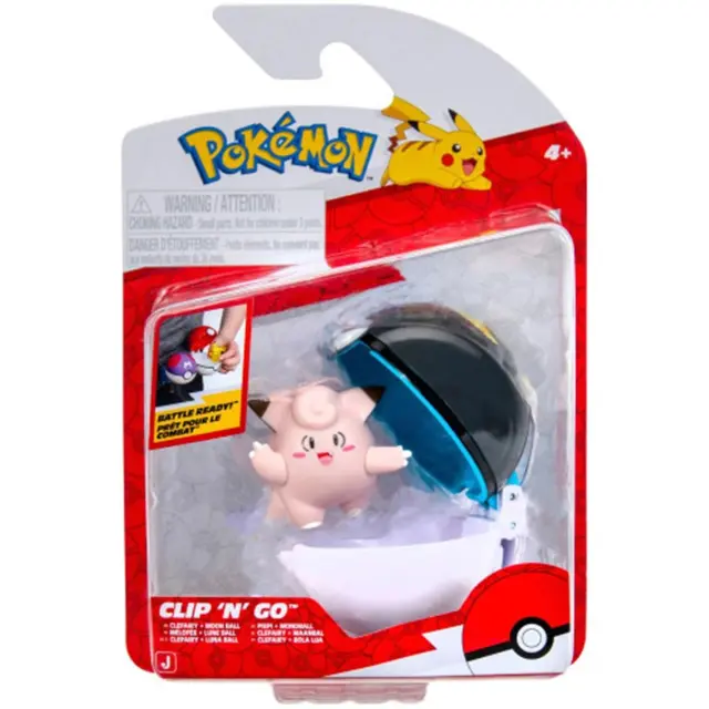 Φιγούρα Pokemon - Poke Ball Clip N Go Clefairy & Moon Ball JW095057-W22